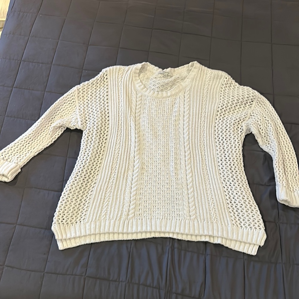 Madewell White Knit Sweater